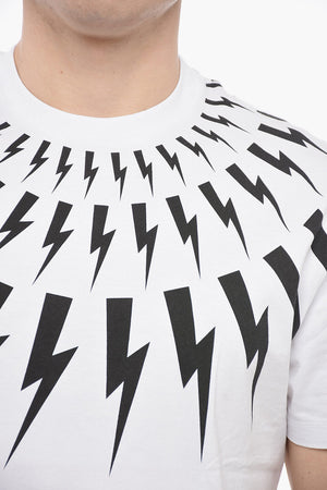 Crew Neck T-Shirt FAIR-ISLE THUNDERBOLT Slim Fit