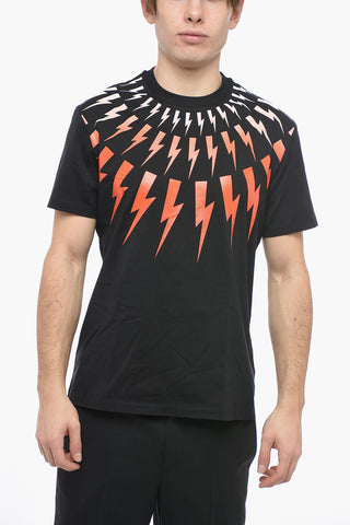 Slim Fit Crew-Neck T-shirt with Gradient Print