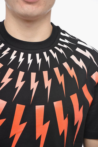 Slim Fit Crew-Neck T-shirt with Gradient Print
