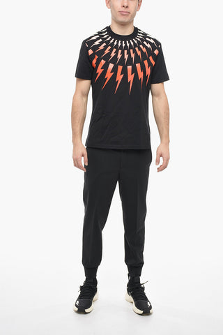 Slim Fit Crew-Neck T-shirt with Gradient Print