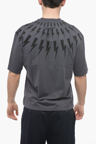 Slim Fit FAIR-ISLE THUNDERBOLT Crew-neck T-Shirt