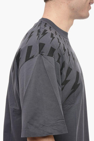 Slim Fit FAIR-ISLE THUNDERBOLT Crew-neck T-Shirt