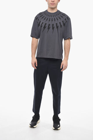 Slim Fit FAIR-ISLE THUNDERBOLT Crew-neck T-Shirt