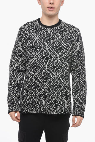 Geometric Patterned ALL OVER CLASSIC Wool Sweater