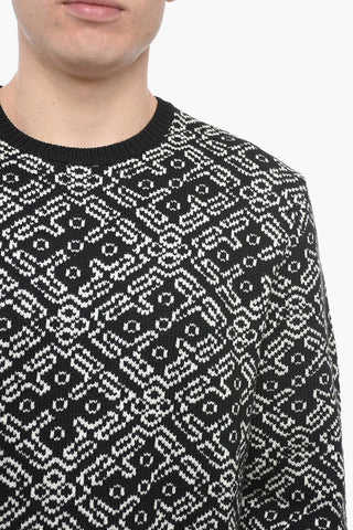 Geometric Patterned ALL OVER CLASSIC Wool Sweater