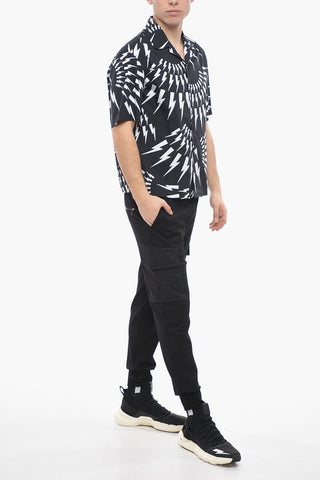 Camicia Bowling CRAZY BOLTS Loose Fit in Popeline
