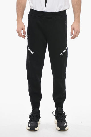 Skinny Fit Low-Rise Sweatpants with Zipped Pockets