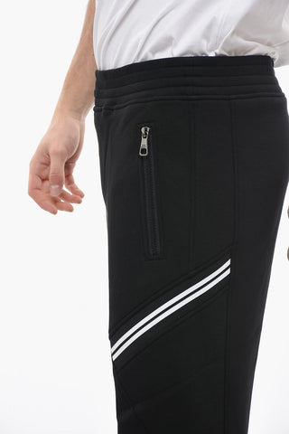 Skinny Fit Low-Rise Sweatpants with Zipped Pockets