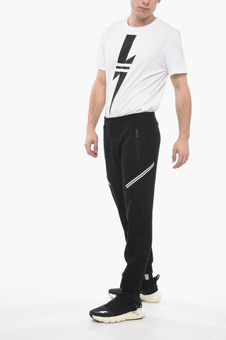 Skinny Fit Low-Rise Sweatpants with Zipped Pockets