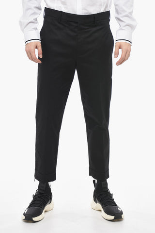 Cotton Twill Slim-Fit Trousers JAMIE with Ankle Zip