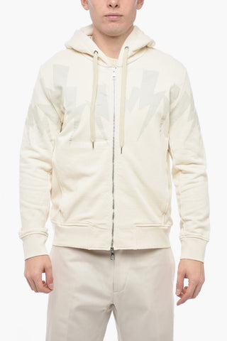 Front Zipped JUMBLED BOLT Hoodie