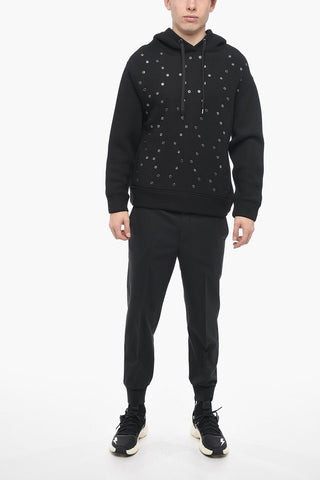 Easy Fit Neoprene Hoodie with Decorative Eyelets