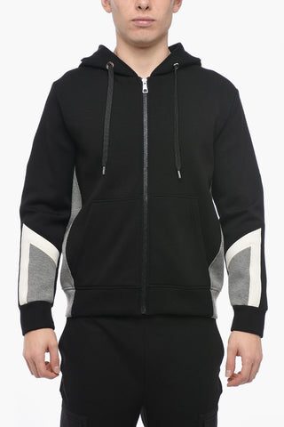 Neoprene MODERNIST THUNDERBOLT Sweatshirt with Zip Closure