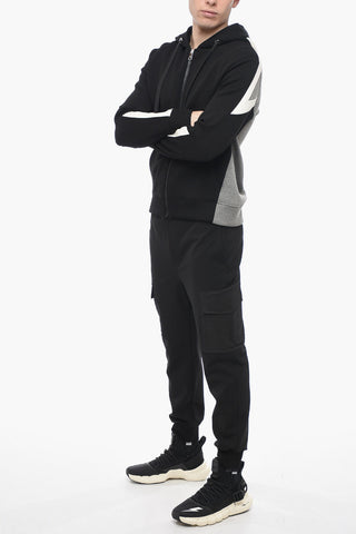 Neoprene MODERNIST THUNDERBOLT Sweatshirt with Zip Closure
