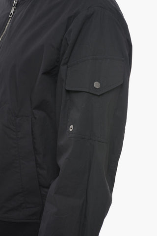 Camicia in Popeline con Zip Frontale e Design a Bomber
