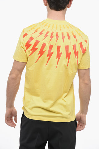 T-Shirt Girocollo FAIR-ISLE THUNDERBOLT con Stampa Degradè
