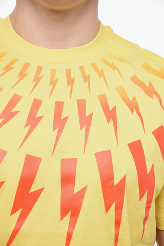 T-Shirt Girocollo FAIR-ISLE THUNDERBOLT con Stampa Degradè