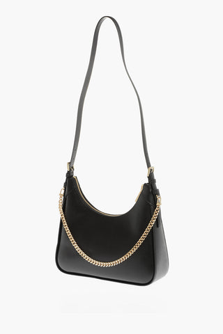 MICHAEL Leather WILMA Hobo Bag with Embellishment Golden Chain