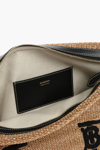 Cloutch DUNCAN  in Rafia con Monogram Ricamato