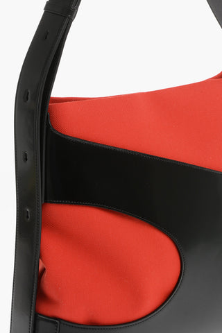 Borsa a Spalla VANITY PLUS in Pelle e Nylon con Dettagli Cut-Out
