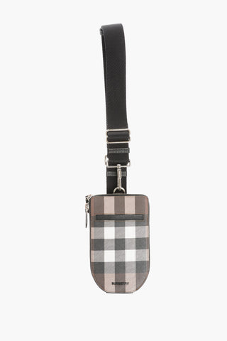 Shephard's Check Faux Leather Crossbody Bag