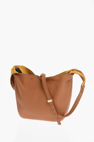 Hammered Leather DEIA Tote Bag With Double Crossed Handle