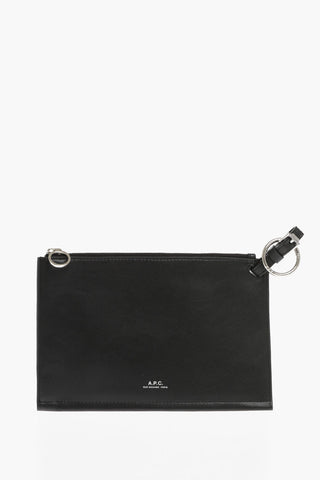 Faux Leather Pouch with External Pocket