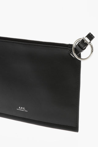 Faux Leather Pouch with External Pocket