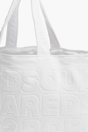 Maxi Cotton Terry Tote Bag With All-Over Logo