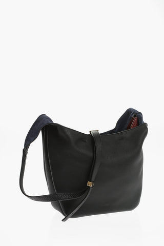 Hammered Leather DEIA Tote Bag With Double Crossed Handle