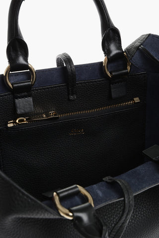 Hammered Leather DEIA Tote Bag With Double Crossed Handle