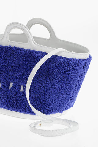 Leather and Fabric TROPICALIA Handbag with Removable Shoulder Strap