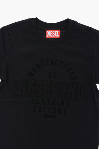 RED TAG Crew Neck TGILLY T-shirt with Embossed and Velvet Details