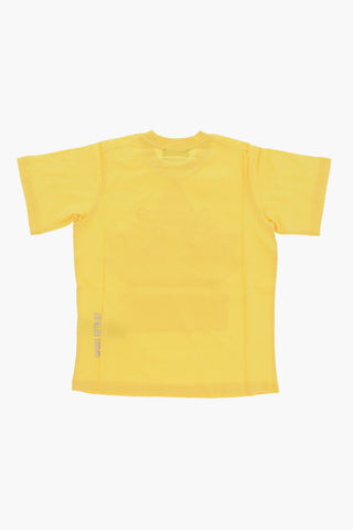 Solid Color SLOUCH FIT Crew-neck T-Shirt with Embossed Logo