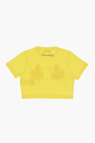 Printed Crop Crewneck T-Shirt