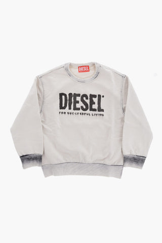 Oversized SQUAK Crew-Neck Sweatshirt with Gradient Print