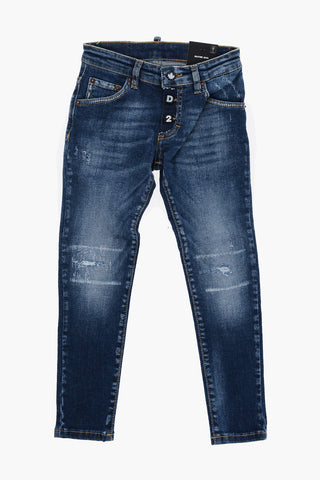 Jeans SKATER in Denim Stretch con Bottoni Logati