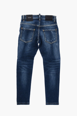 Jeans SKATER in Denim Stretch con Bottoni Logati