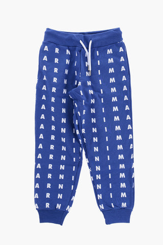 All-Over Logo Brushed Cotton Joggers
