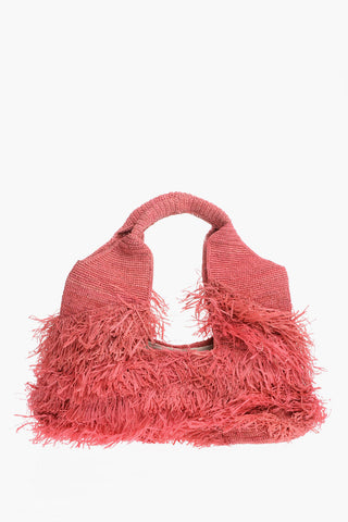Maxi Borsa In Rafia a Tinta Unita