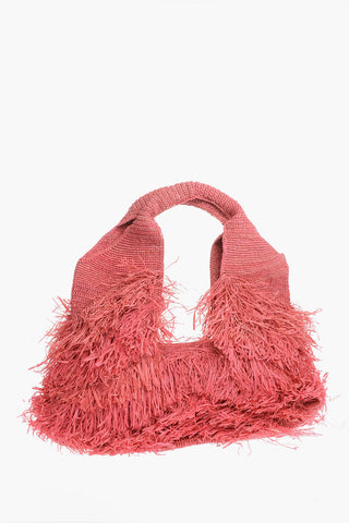 Maxi Borsa In Rafia a Tinta Unita
