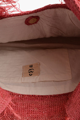 Maxi Borsa In Rafia a Tinta Unita