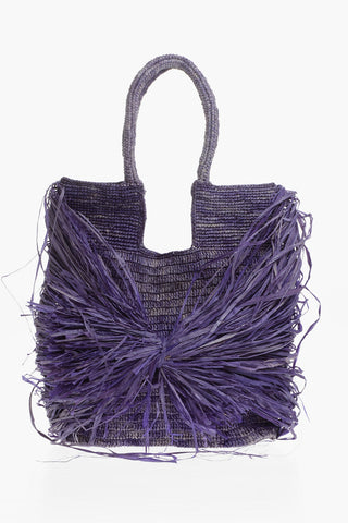 Borsa a Spalla KIFAFA in Rafia con Frange