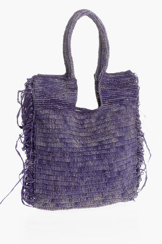 Borsa a Spalla KIFAFA in Rafia con Frange