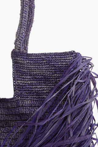 Borsa a Spalla KIFAFA in Rafia con Frange