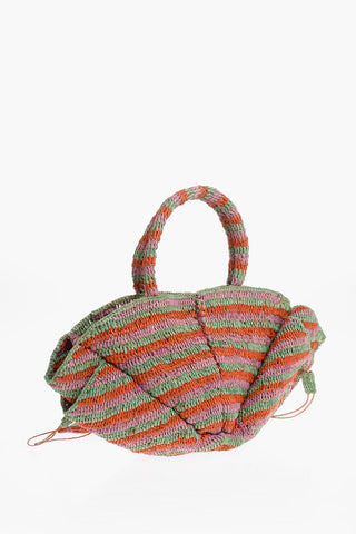 Borsa a Mano in Rafia con Nappine