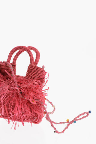 Mini Bag a Mano in rafia con Maxi Fiocco