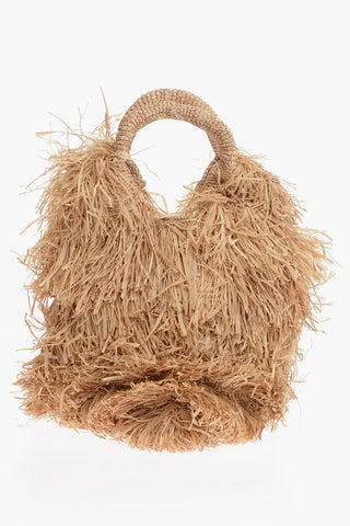 Solid Color MINI IETI FIFAFA Raffia Hand Bag