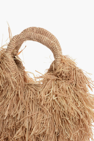 Solid Color MINI IETI FIFAFA Raffia Hand Bag