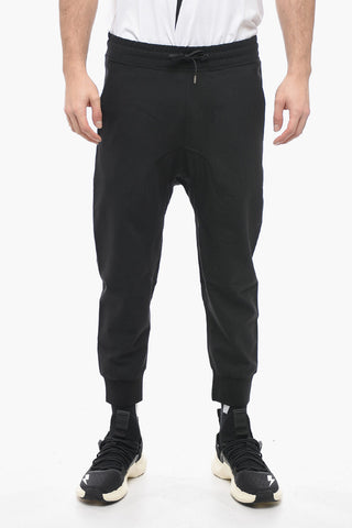 Cuffed Drop Crotch Pants with Side Tape Bands